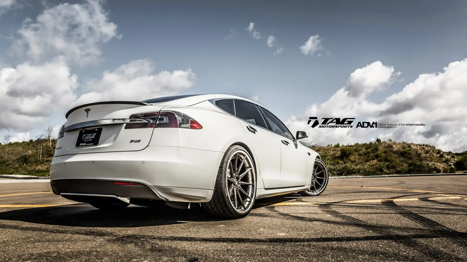 White Tesla Model S With ADV.1 Wheels