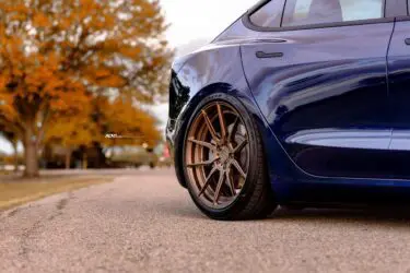 Blue Tesla Model 3 – ADV5.0 M.V2 CS Series Concave Forged Wheels Wallpaper
