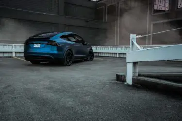 Dark Blue Matte Metallic Tesla Model X – ADV.1 Concave Forged Wheels