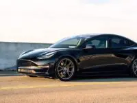 Solid Black Tesla Model 3 Adorned With Forgestar CF5V Wheels