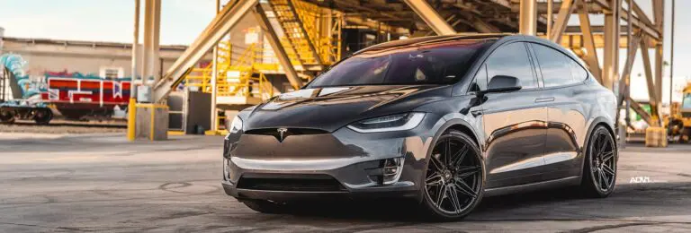 Midnight Silver Metallic Tesla Model X Gets ADV.1 FLOWSpec Wheels