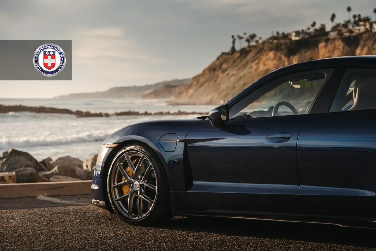 Porsche Taycan Turbo S with HRE P101SC Wheels in Brushed Dark Clear