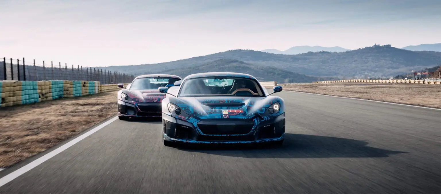 Rimac Takes Its Two Of Its C_Two Prototypes To A Racetrack