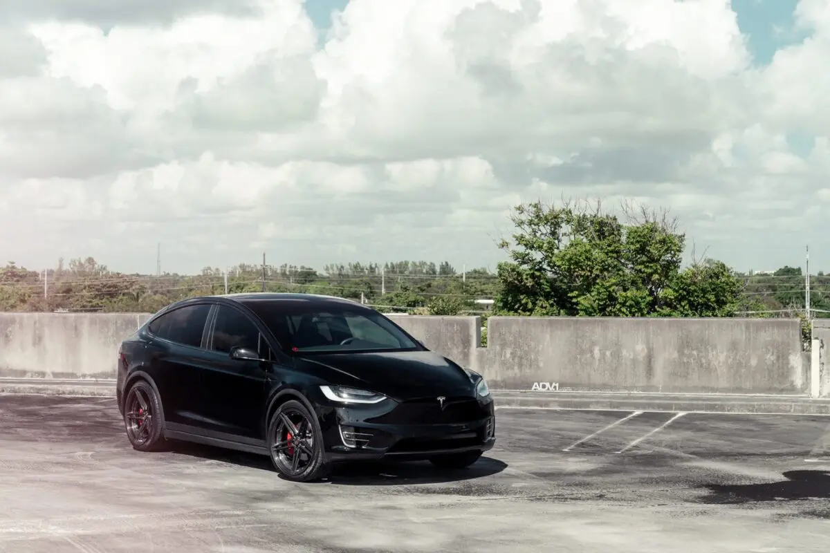 Solid Black Tesla Model X - ADV.1 Advanced Series Wheels
