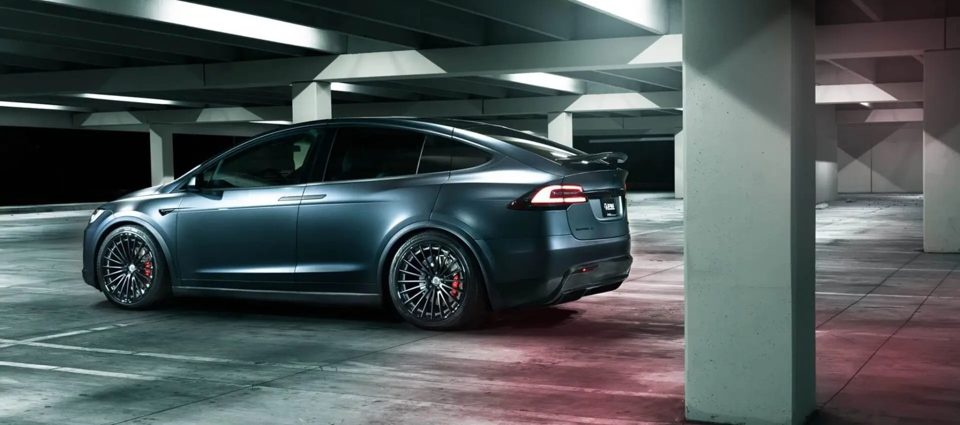 Midnight Silver Tesla Model X P100D With HRE S209 Wheels In Satin Black