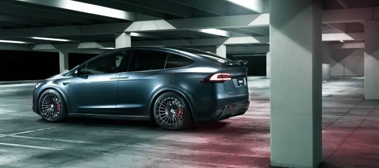 Midnight Silver Tesla Model X P100D With HRE S209 Wheels In Satin Black