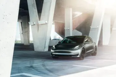 Matte Silver Tesla Model 3 On Velgen Wheels