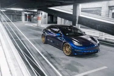 Deep Blue Metallic Tesla Model 3 Dual Motor With ADV.1 Wheels