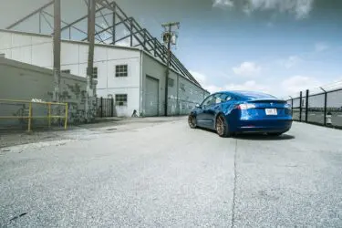 Deep Blue Metallic Tesla Model 3 Dual Motor With ADV.1 Wheels