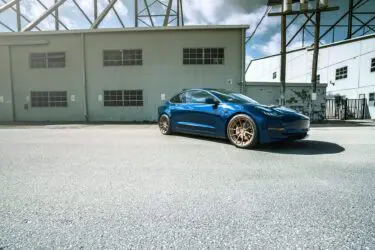 Deep Blue Metallic Tesla Model 3 Dual Motor With ADV.1 Wheels