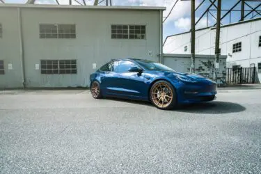 Deep Blue Metallic Tesla Model 3 Dual Motor With ADV.1 Wheels