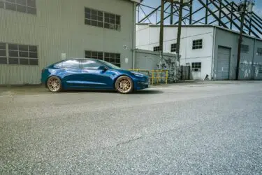 Deep Blue Metallic Tesla Model 3 Dual Motor With ADV.1 Wheelsarket-wheels-adv1-k