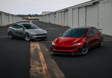Red Rocket Tesla Model 3 Performance Highland and Model Y Juniper on UP-RW Road Warrior Wheel by Unplugged Performance 1920px (11)