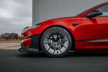 Red Rocket Tesla Model 3 Performance Highland and Model Y Juniper on UP-RW Road Warrior Wheel by Unplugged Performance 1920px (4)