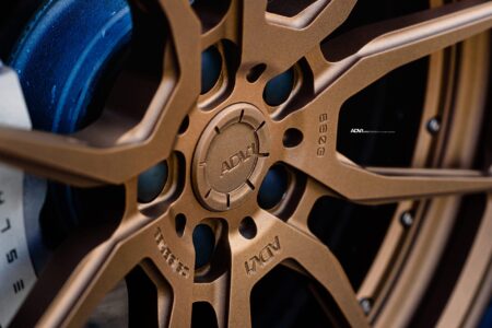 Blue Tesla Model 3 – ADV.1 Aftermarket Forged Wheels