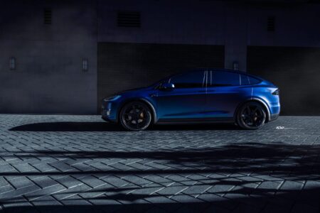 Dark Blue Matte Metallic Tesla Model X – ADV.1 Concave Forged Wheels-6-spoke-rims-adv1-wheels-c