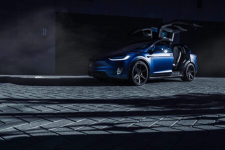 Dark Blue Matte Metallic Tesla Model X – ADV.1 Concave Forged Wheelss-adv1-wheels-e