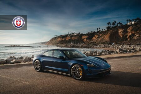 Porsche Taycan Turbo S with HRE P101SC Wheels in Brushed Dark Clear