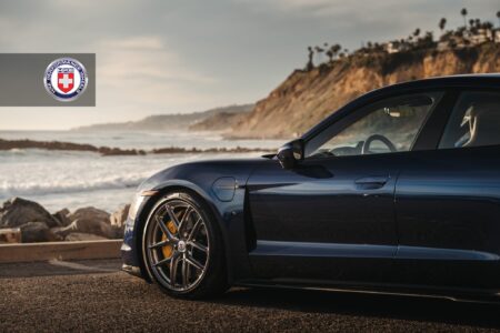 Porsche Taycan Turbo S with HRE P101SC Wheels in Brushed Dark Clear