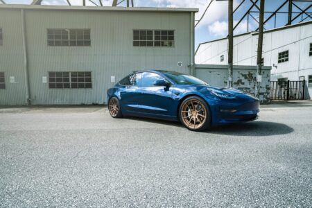 Deep Blue Metallic Tesla Model 3 Dual Motor With ADV.1 Wheels