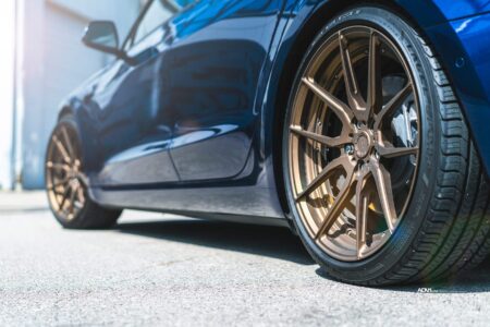 Deep Blue Metallic Tesla Model 3 Dual Motor With ADV.1 Wheelsrket-wheels-adv1-b
