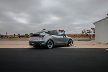 Red Rocket Tesla Model 3 Performance Highland and Model Y Juniper on UP-RW Road Warrior Wheel by Unplugged Performance 1920px (3)