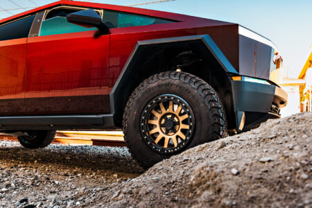 Dark-Red-Wrapped-Tesla-Cybertruck-with-UP-03-beadlock-forged-wheels-Unplugged-Performance-1920px-9