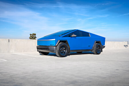 Matte-Blue-Tesla-Cybertruck-With-UP.FIT-Forged-Police-Car-Wheels-In-Satin-Black-Image-4