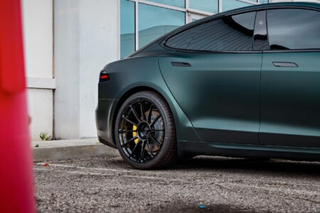 Matte Platinum Dark Sage 2026 Tesla Model S Plaid Wrap By Bulletproof Auto Spa Image 24
