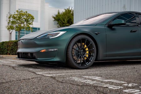 Matte Platinum Dark Sage 2026 Tesla Model S Plaid Wrap By Bulletproof Auto Spa Image 27