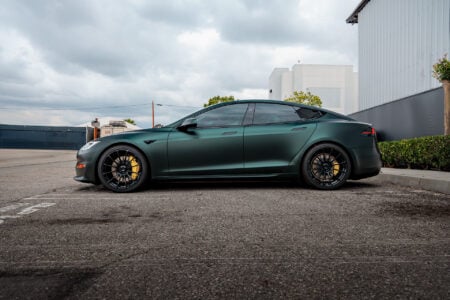 Matte Platinum Dark Sage 2026 Tesla Model S Plaid Wrap By Bulletproof Auto Spa Image 29