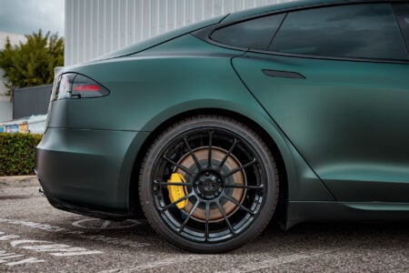 Matte Platinum Dark Sage 2026 Tesla Model S Plaid Wrap By Bulletproof Auto Spa Image 35