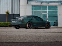 A Matte Dark Sage Tesla Model S That Makes the Factory Paint Palette Look Lazy