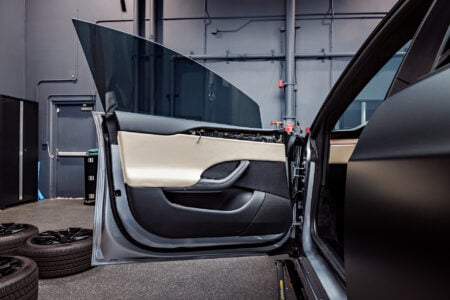 Matte Platinum Dark Sage 2026 Tesla Model S Plaid Wrap By Bulletproof Auto Spa Image 8
